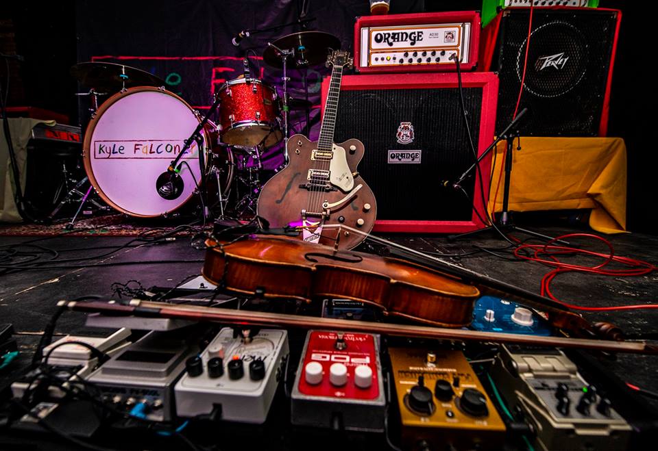 Angela’s viola and pedal board – Gary Prior 2018